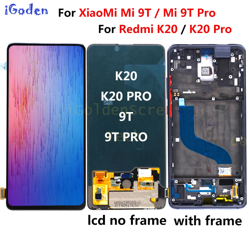Amoled дисплей для Xiao mi Red mi K20 ЖК-дисплей кодирующий преобразователь сенсорного экрана в сборе для Xiaomi mi 9t для Red mi K20 Pro lcd