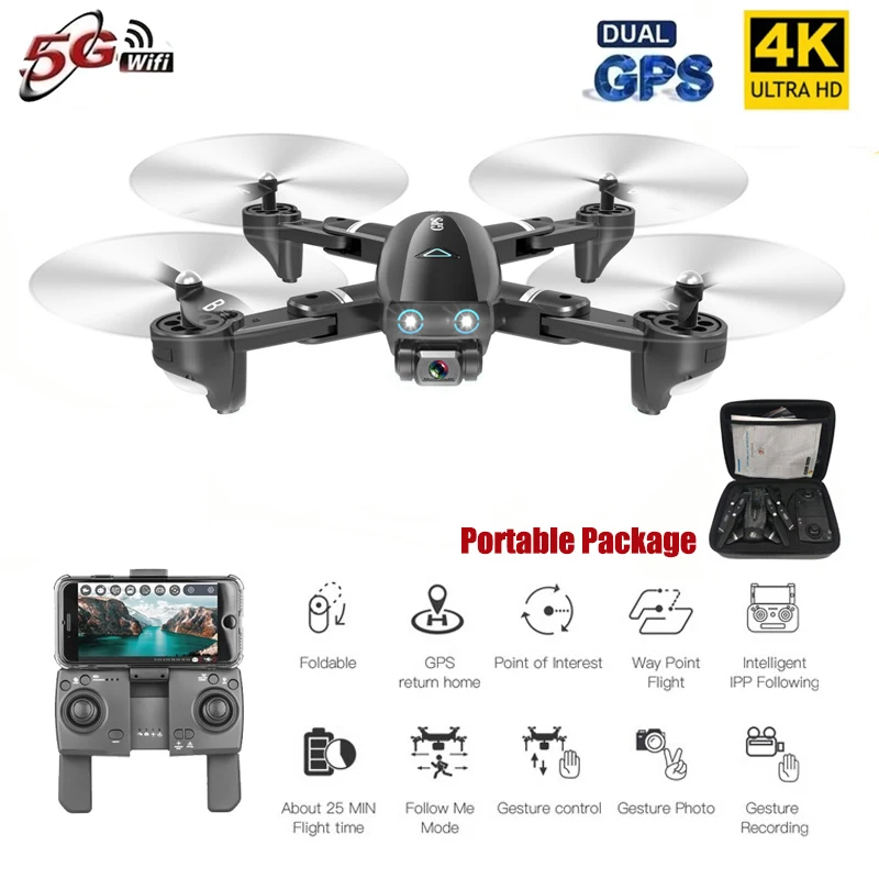 

NYR S167 GPS Drone With Camera 5G RC Quadcopter Drones HD 4K WIFI FPV Foldable Off-Point Flying Photos Video Dron Helicopter Toy