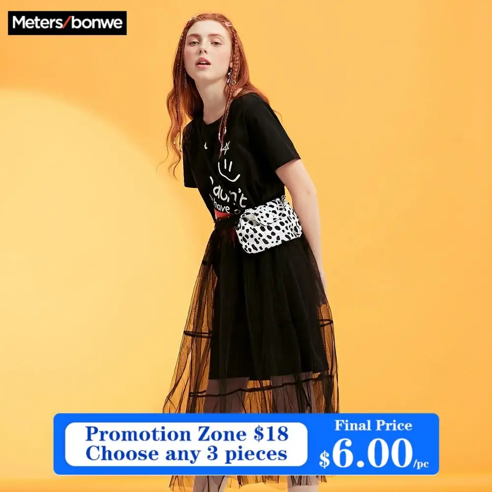 Metersbonwe бренд 2020 новое горячее сексуальное летнее черное платье Сетчатая футболка