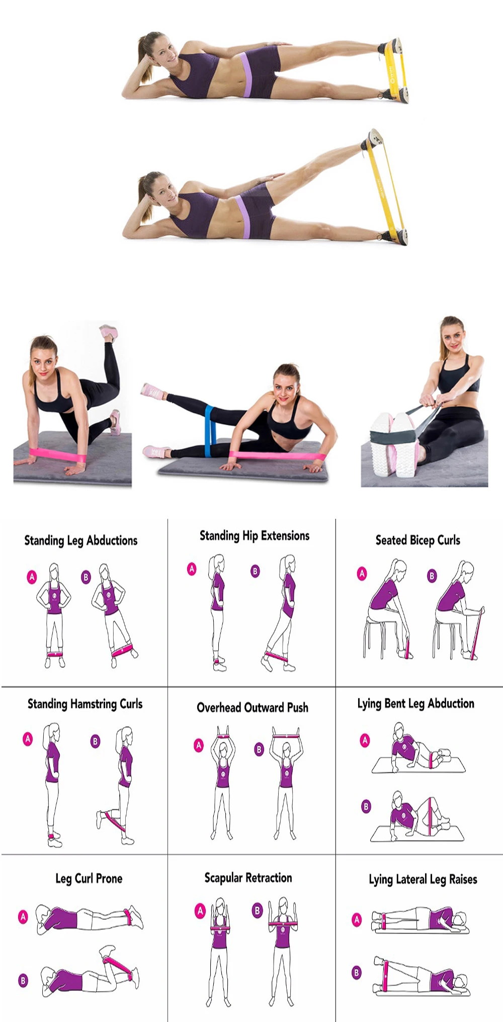 Resistance Bands Set Elastic Band For Fitness Rubber Bands Rubber Bands For Gum Set Sport Yoga Exercise Gym Rubber Workout