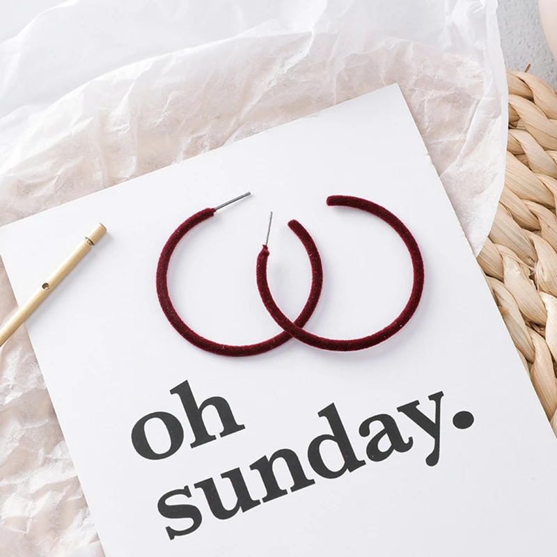 Цветная мягкая плюшевая круглая Геометрическая серьга Brincos корейские массивные