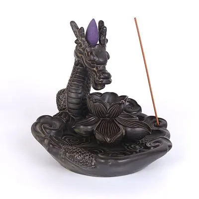 Курильница с драконом Backflow керамический держатель курильница потоком дыма