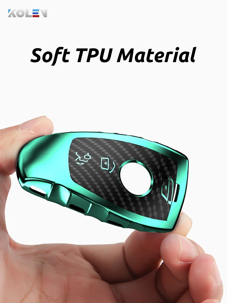 Чехол для автомобильного ключа с узором из углеродного волокна чехол Mercedes Benz E S