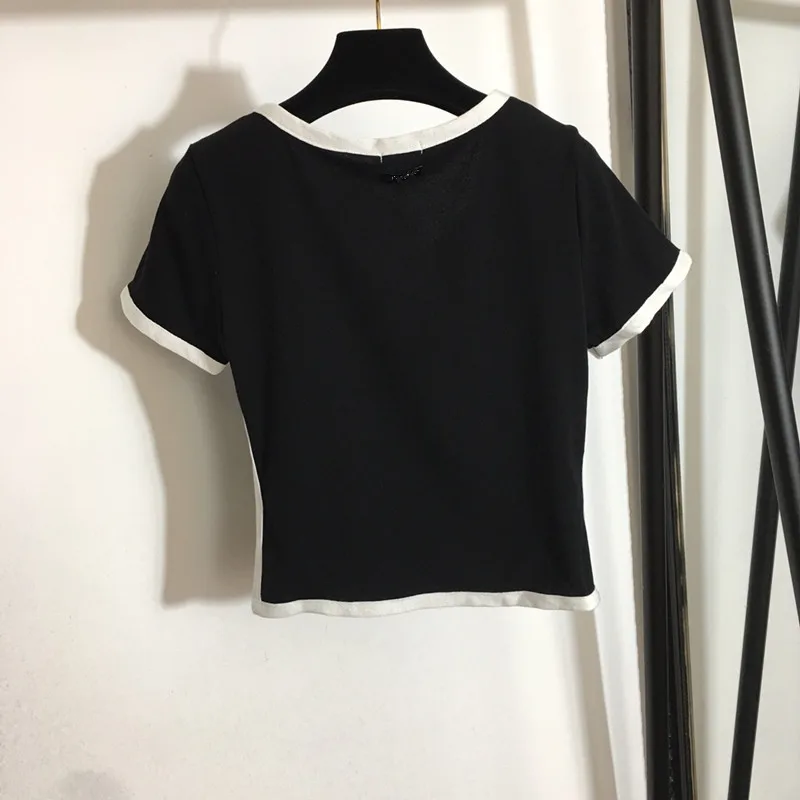 

Short-sleeved t-shirt women 2021 new pure cotton loose compassionate summer cropped top Slim all-match