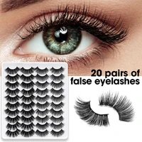 meianna 20 pairs 3d mink false eyelashes wispy full handmade fluffy long lashes natural eye extension makeup kit
