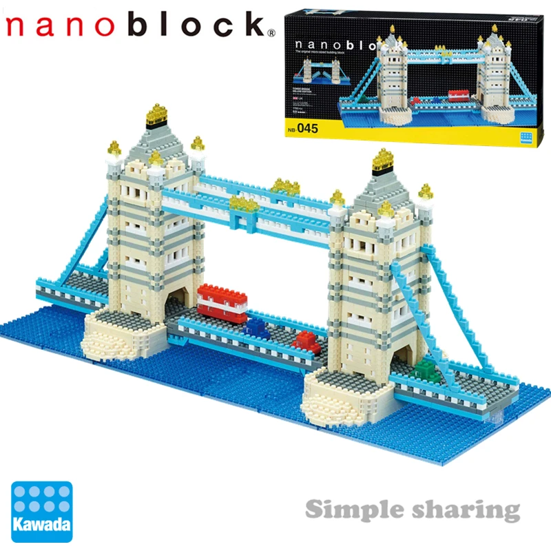 Kawada Nanoblock Tower Bridge Deluxe Edition строительные блоки NB 045 1510 штук вызов креативная