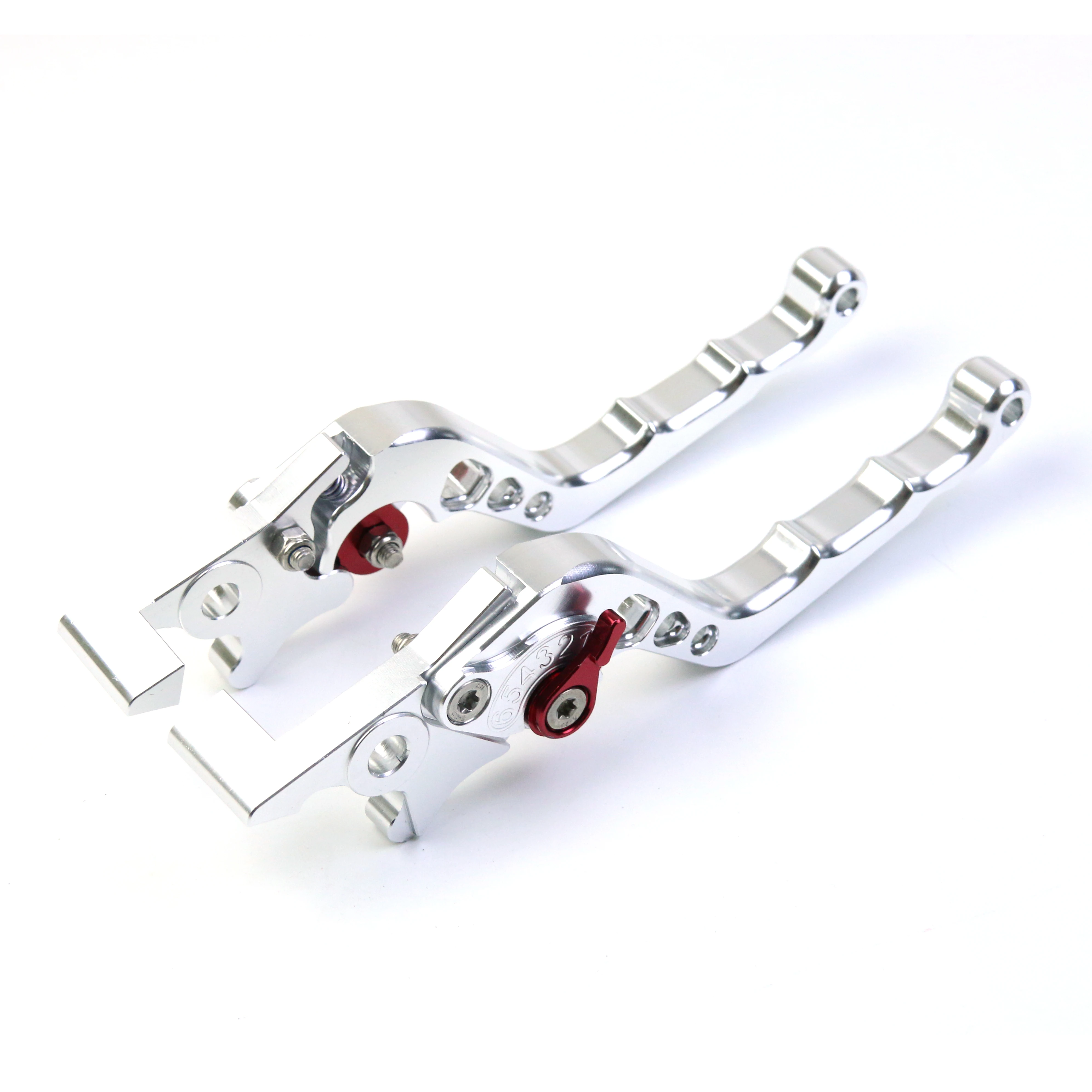 silver chrome cnc aluminum alloy motorcycle double disc brake lever scooter bike modification lever for yamaha honda universal free global shipping