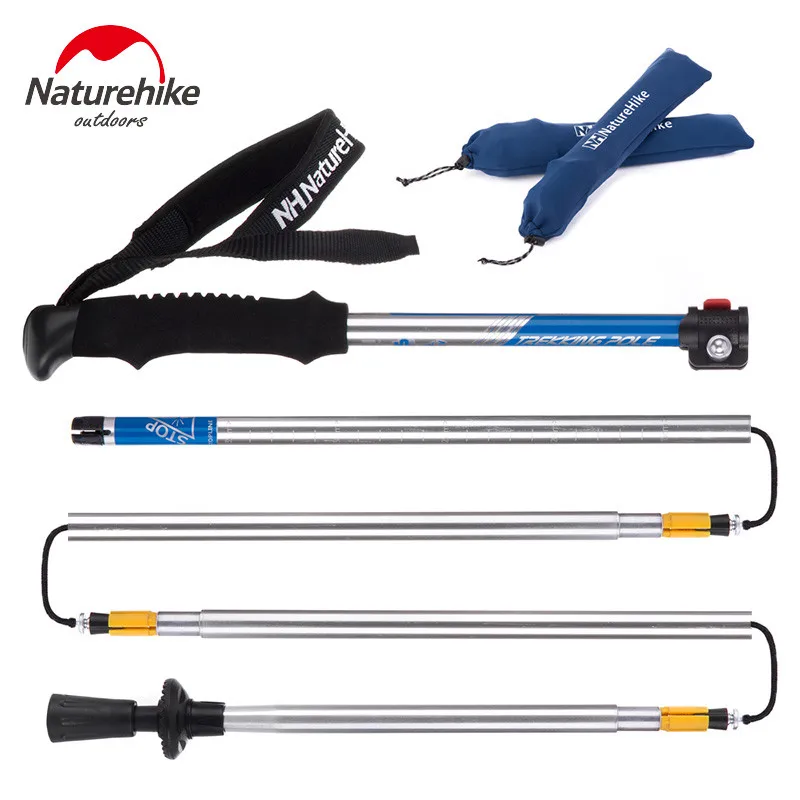 

Ultra-light Sticks Outdoor Alpenstock Canes Adjustable Pole EVA 5-Section Trekking Walking NatureHike Handle Sticks Ultra-light