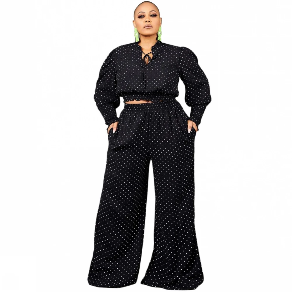 

4XL 5XL Big Size Dashiki African Autumn Women Two Pieces Sets Tracksuits Long Sleeve Blouse Tops And Pants Suit Outfits