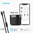 Мини-пульт дистанционного управления Broadlink RM4, WiFi, ИК, датчик температуры и влажности, HTS2, работает с модулями автоматизации Alexa Google Home