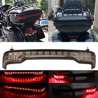 motorcycle rear tour pak led brake tail light wrap smoke lens for harley road king electra glide ultra classic limited 14 20