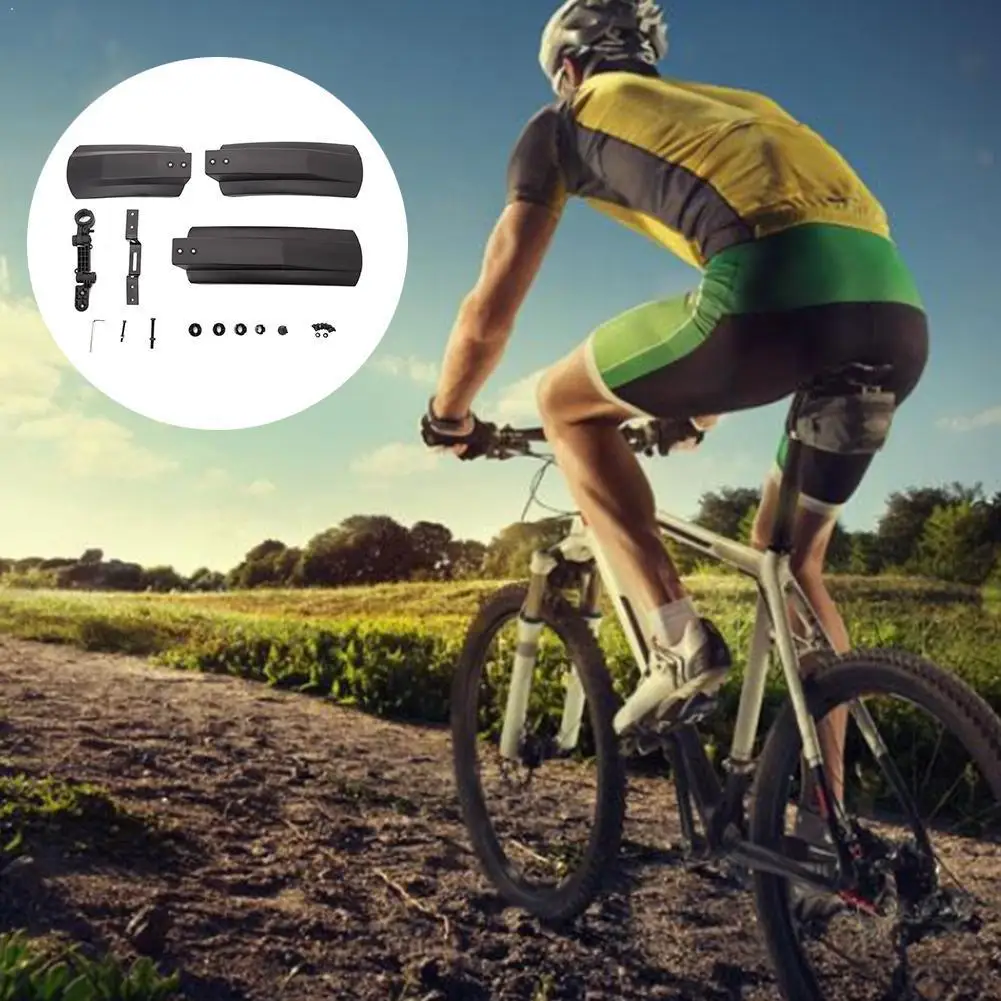 

Bicycle Fender Mountain Bike Front/Rear Super Wide Bike Quick Cycling Bicycle Rain Detachable Fenders Fenders Access I0O3