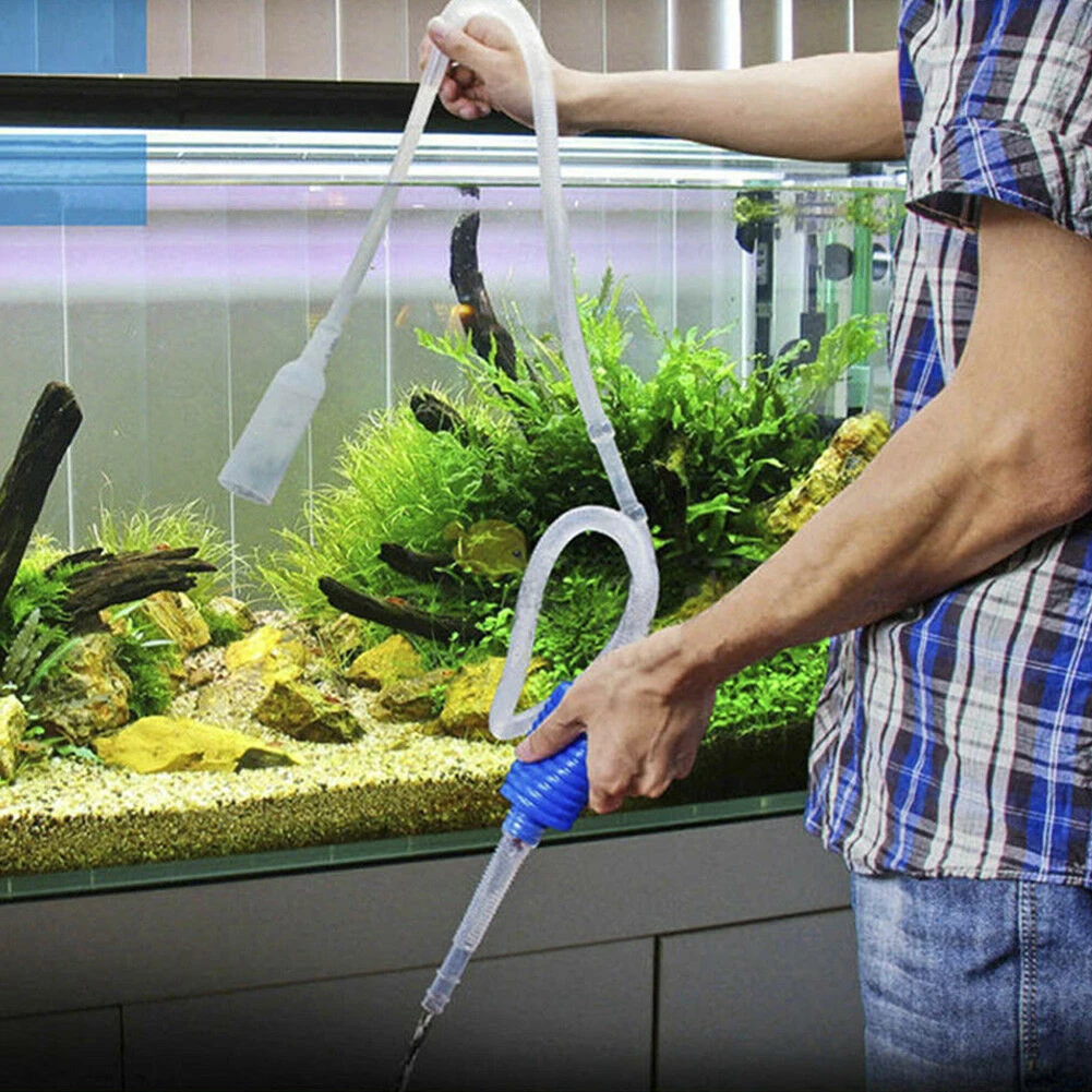 Аквариумный вакуумный очиститель воды гравий аквариумный Ручной Сифон насос