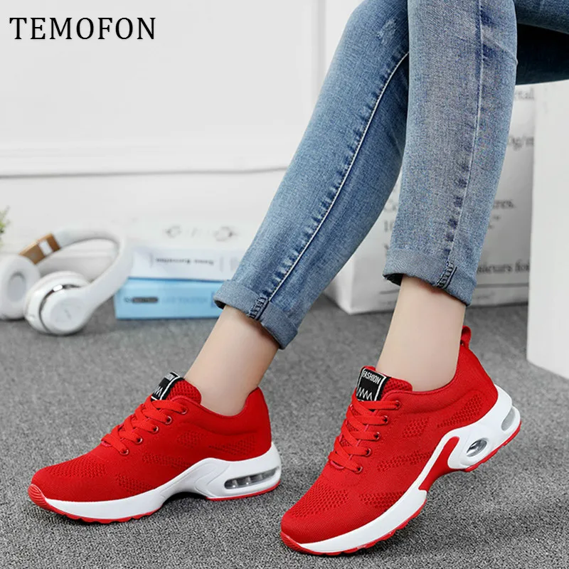 Женские кроссовки на платформе Повседневная дышащая спортивная обувь сетчатые