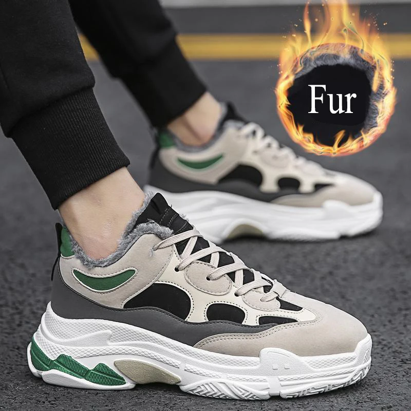 Men Boots Winter With Fur Warm Snow Boots Men Winter Boots Shoes Men Footwear Fashion sneakers Shoes