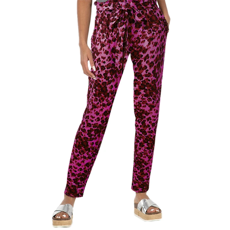 

Women Pants Printed Long Sleeve Drawstring Bow High Waist Pencil Pants Full Length Ladies Casual Trousers