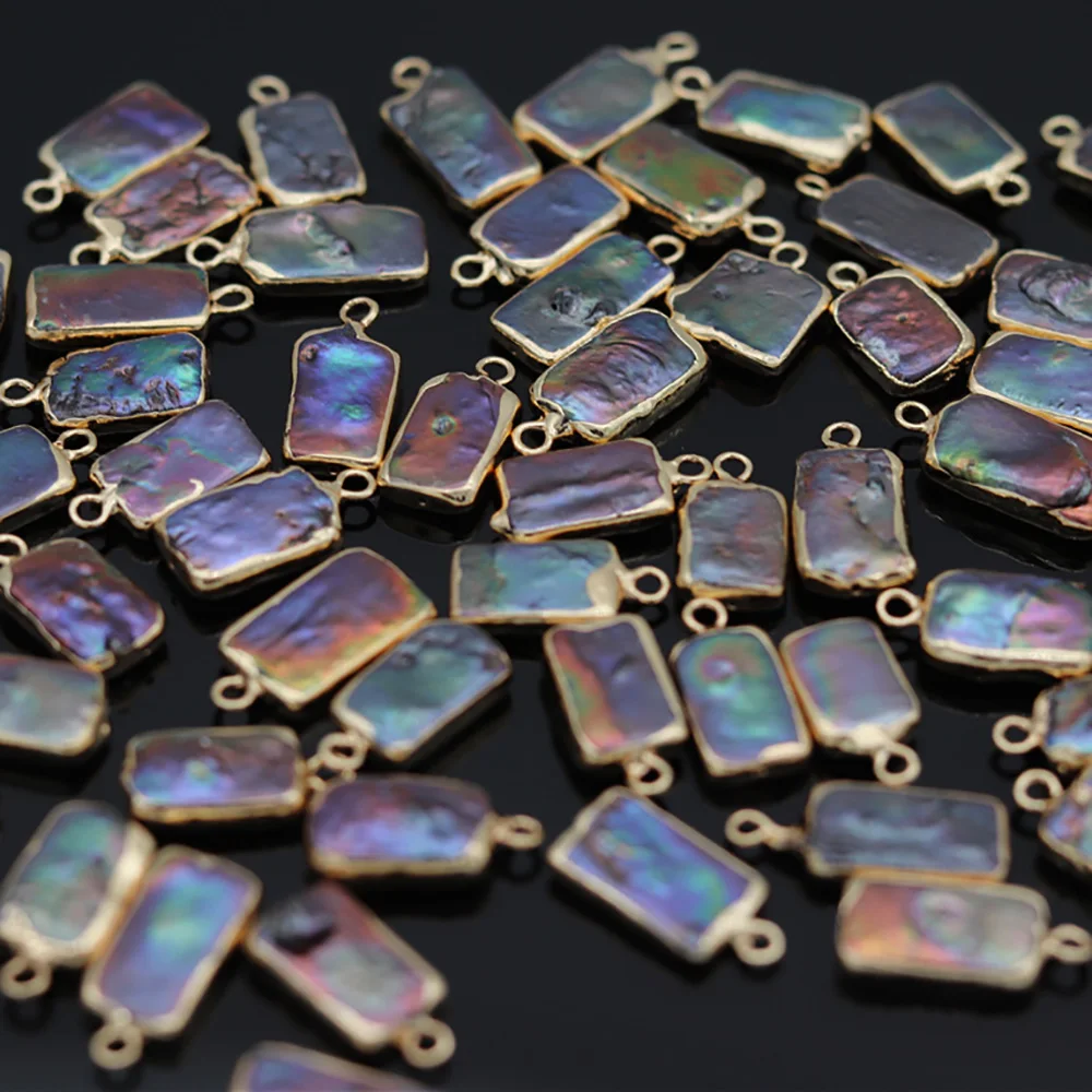 

5pcs Rectangle Natural Freshwater Pearl Charms Pendants for Necklace DIY Bracelet Jewelry Making Size 8x16-10x18mm