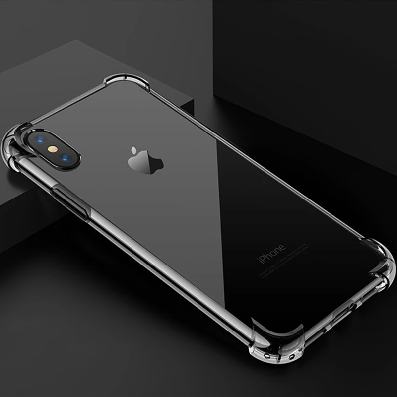 Чехол для телефона противоударный Прозрачный Бампер iPhone 11 Pro Max XS X XR 8 7 Plus 6S 6