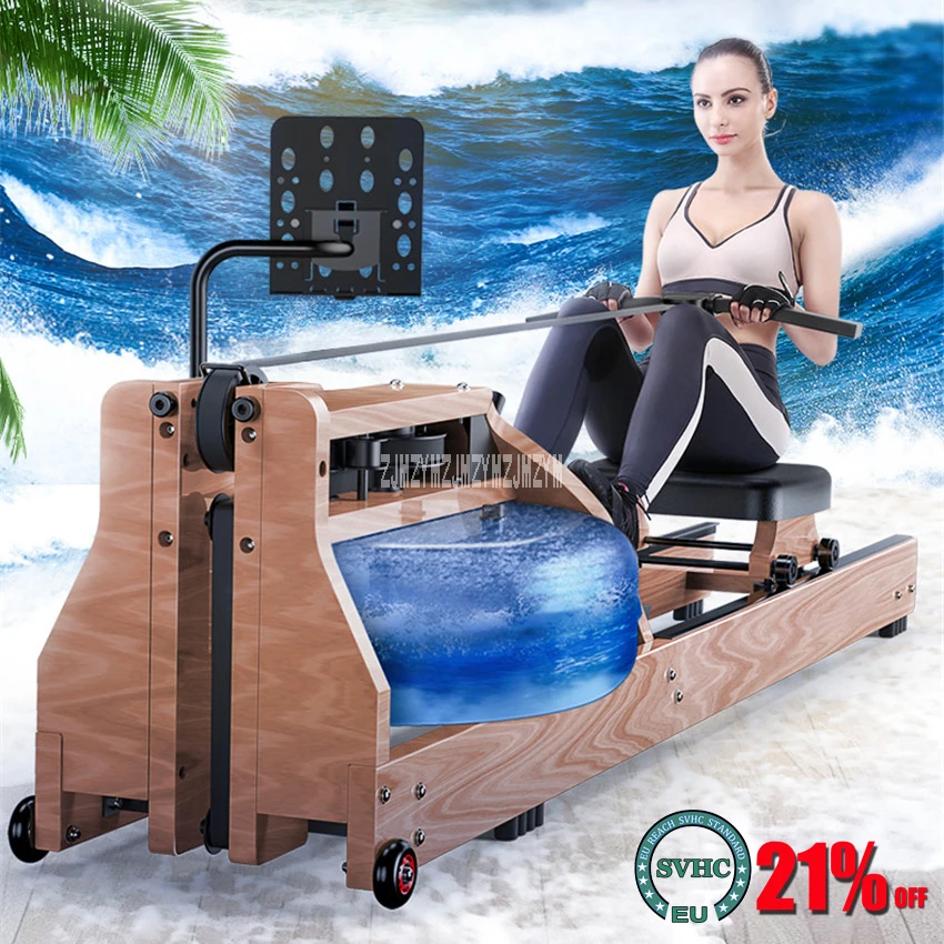 

8090 Регулируемая Водонепроницаемая деревянная беззвучная гребная машина с двойной дорожкой, планер для аэробических упражнений, фитнес-обо...