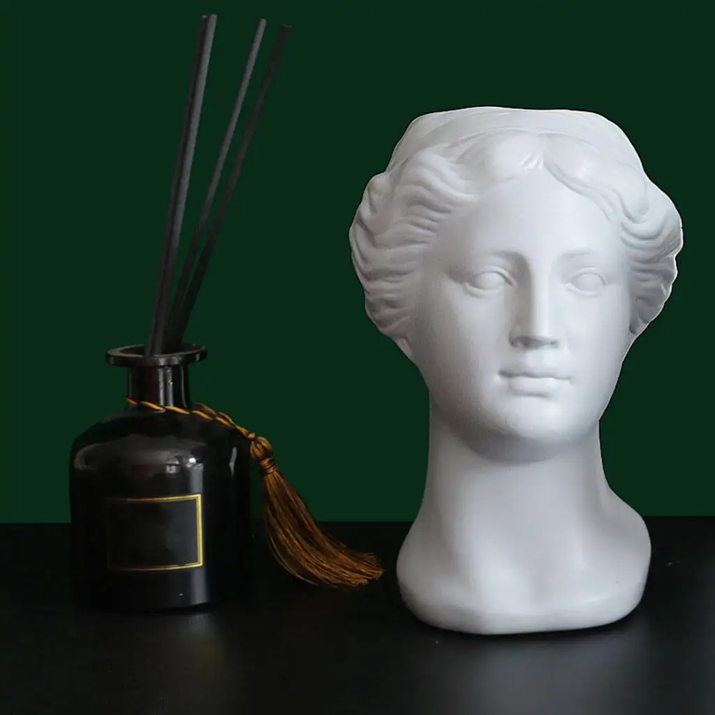 Каучуковый цветочный горшок для портретного лица современная статуя