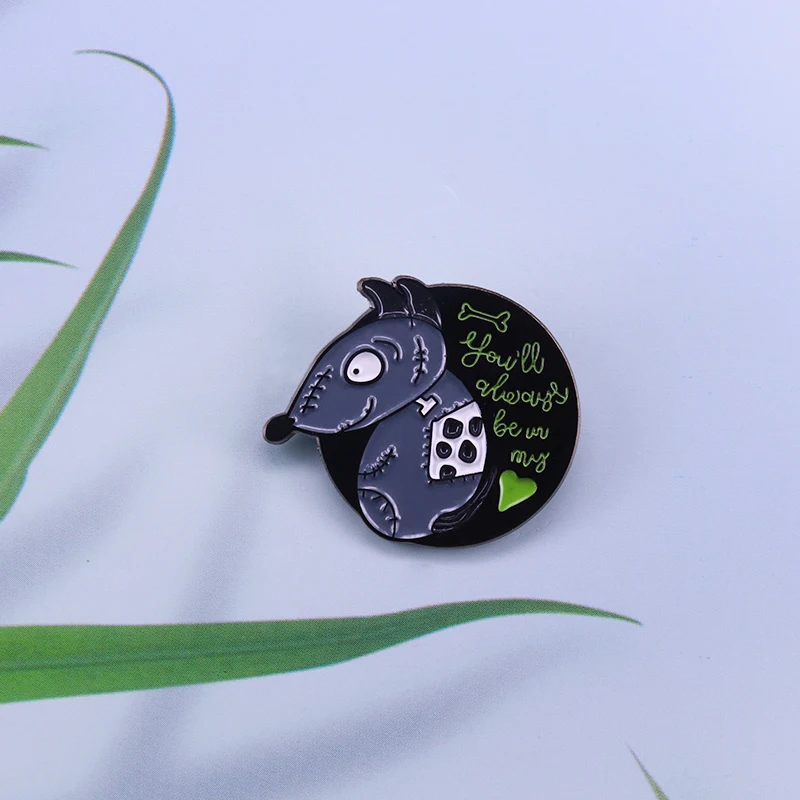 Брошь с эмалью в виде собаки Sparky Frankenweenie брошь щенка Тима|Броши| |