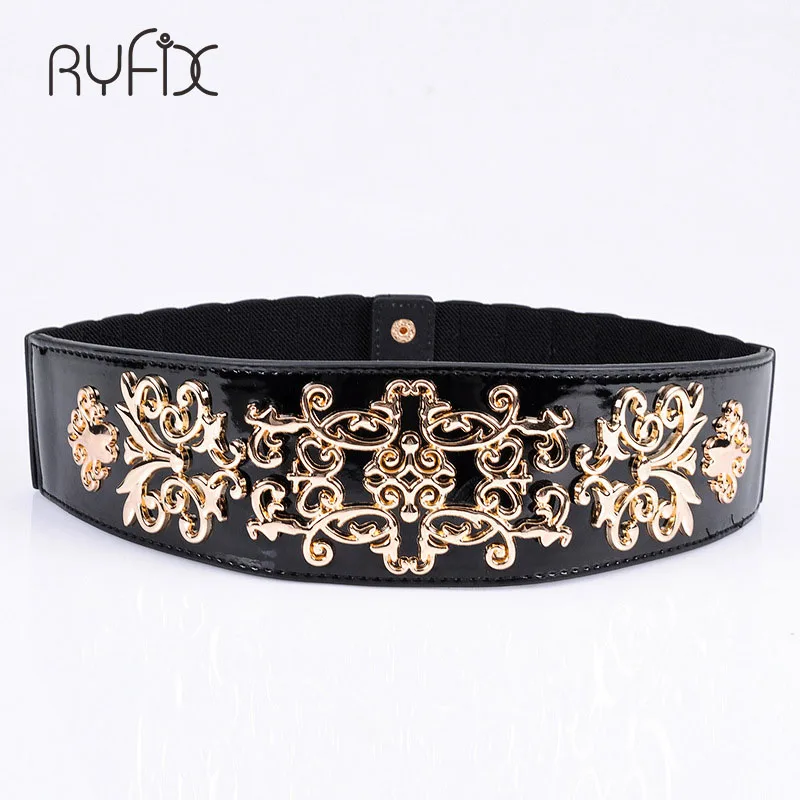 Женский пояс из искусственной кожи с цветочной пряжкой и цветочным принтом