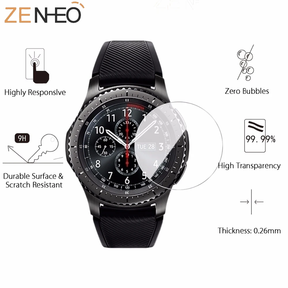 

Защитная пленка для экрана из закаленного стекла для Samsung Gear S3 classic/ frontier Watch Active 3/5 шт Защитная пленка для экрана умные аксессуары