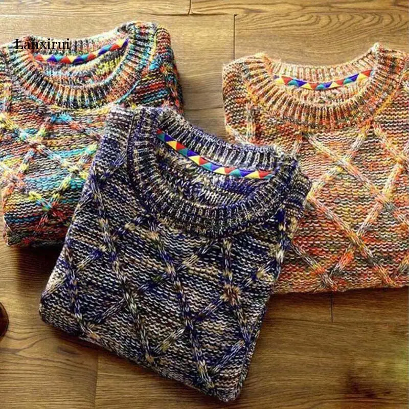 

Men O-Neck stripe Slim Fit Knitting Brand fashion Sweaters Brand fashion Pullover Male Sweater Pullover plus size