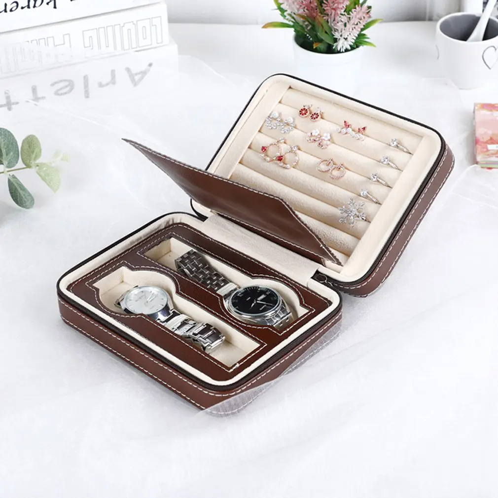 

Travel Portable Jewelry Box Jewelry Earrings Earrings Storage Bag Watches Collector Watch Storage Box Watch Organizer Holder Hot