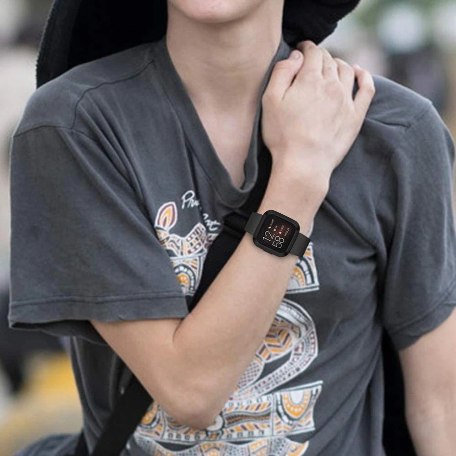 Защитный чехол для экрана Fitbit Versa 2 ультра тонкий мягкий бампер рамка аксессуары