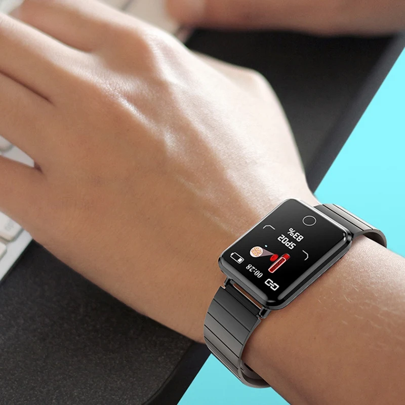 Водонепроницаемые Смарт часы с измерением температуры пульса артериального