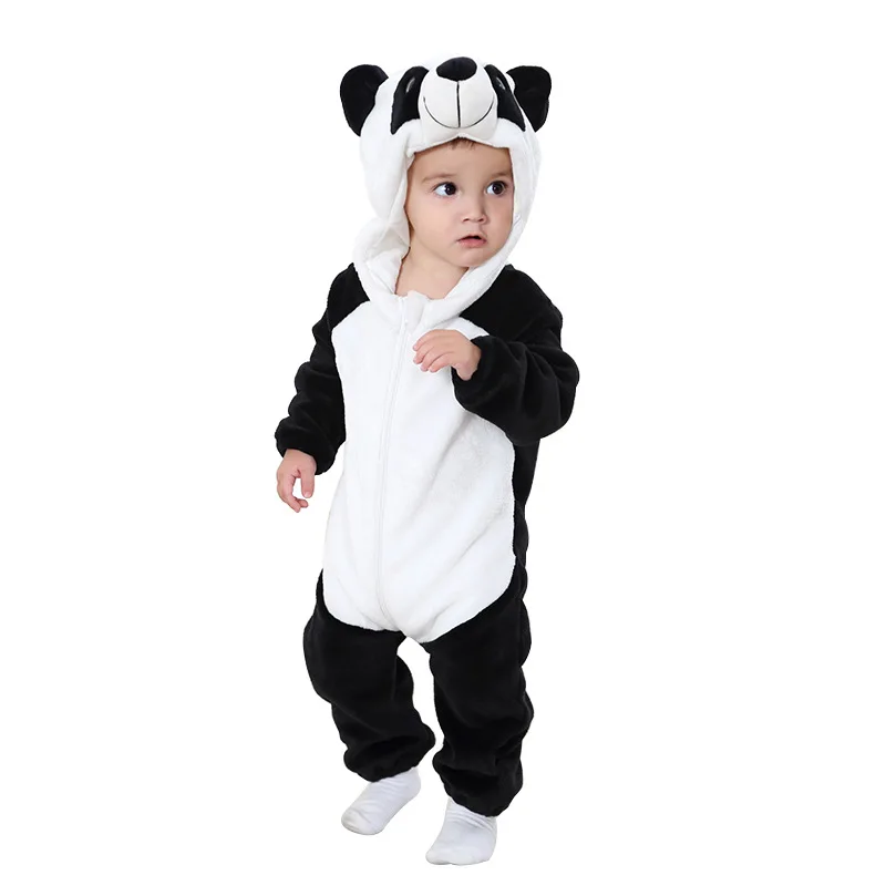 

Baby Onesies COSPLAY Animal Coats for Boys and Girls Soft Flannel Q Tiger Lion Panda Suit Baby Pajamas