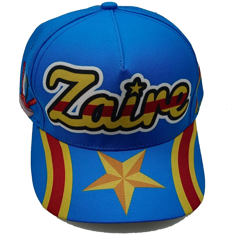 ZAIRE hat diy free custom made name number zar cap nation flag za congo country french text print photo baseball | Аксессуары для