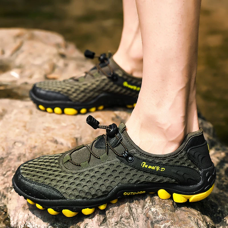 Мужские кроссовки с резиновой подошвой прогулочная обувь дышащие для активного