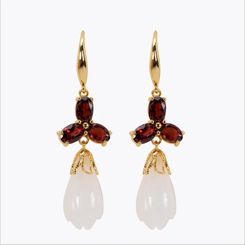 Женские серьги из серебра 925 пробы с 3 лепестками | Украшения и аксессуары