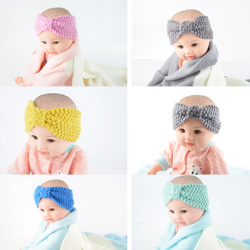 Модные зимние теплые детские шерстяные защитные головные уборы для девочек