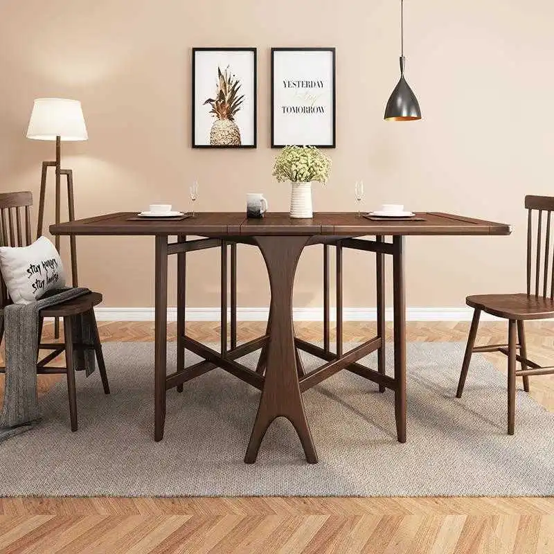 Комод для кухни потертый шик деревянный складной столовый стол обеденный |