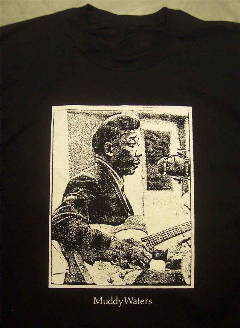 Muddy Waters Studio Винтажный стиль футболка Blues Telecaster гитара S 3Xlg Blk уличная одежда модная