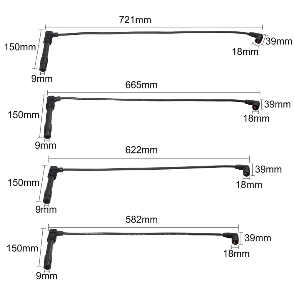 Авторозетка для кабеля зажигания (состоит из 4 кабелей зажигания) GOLF IV 1 16V 16 II