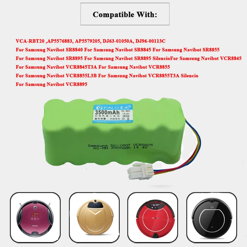 PALO 14,4 V 3500mAh nimh аккумуляторная батарея для samsung Navibot SR8825 SR8840 SR8845 8890 VCR8730 SR8750 Аккумулятор для пылесоса