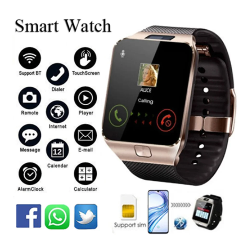 Bluetooth DZ09 Смарт часы 2020 Relogio Android Smartwatch телефон фитнес трекер Reloj сабвуфер для