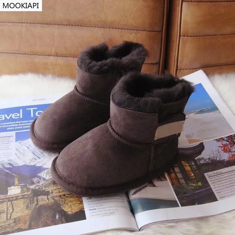 Австралийская новейшая натуральная овчина в 2019 году шерсть Детские снегоступы