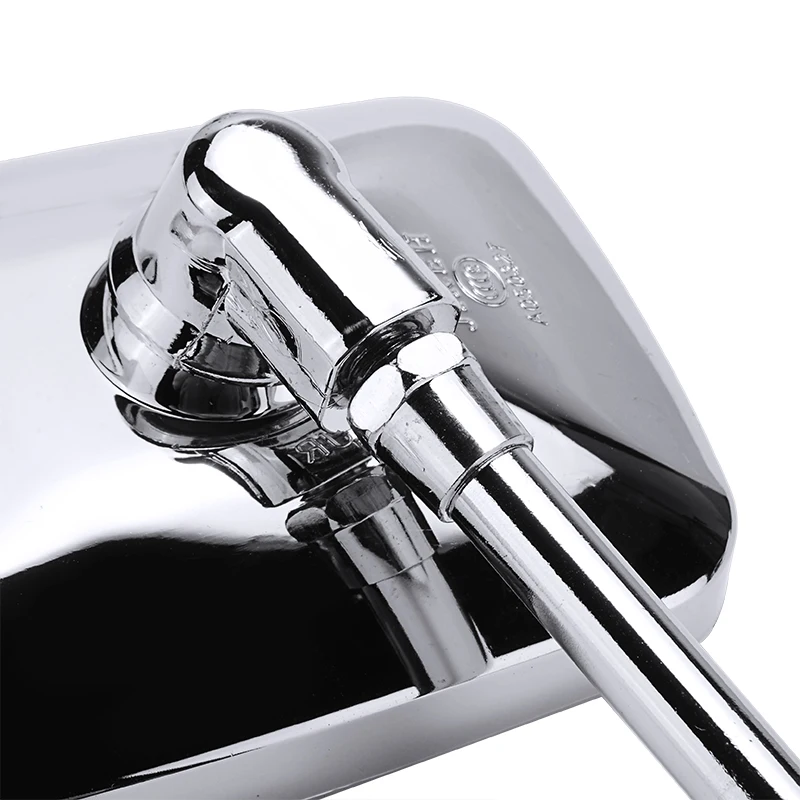 

1 Pair 10mm Universal Motorcycle Aluminum Rear View Chrome Aluminum Handle Bar End Side Rearview Mirrors