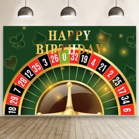 las vegas style card turntable game photography studio background cool boy birthday party backdrop table photo banner booth