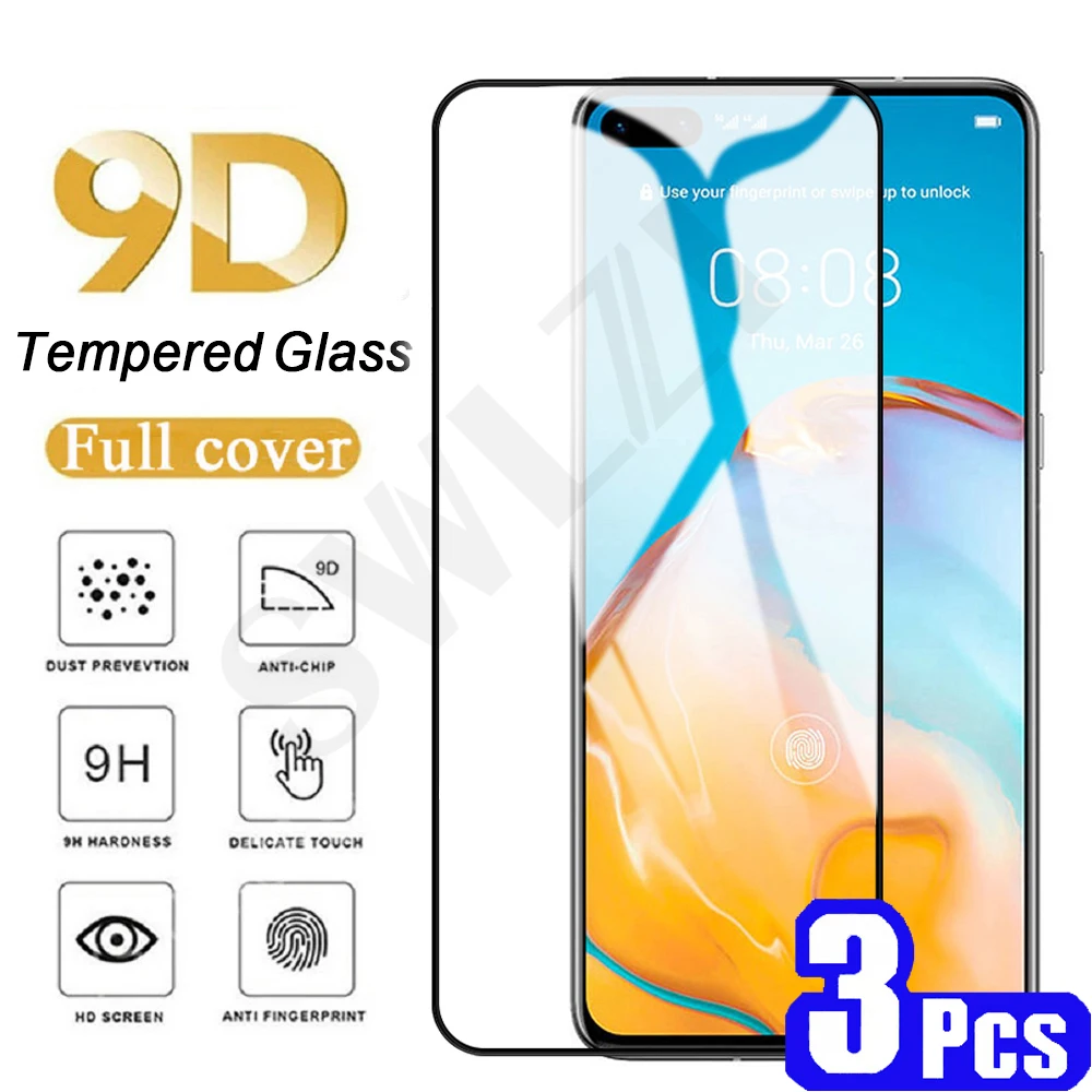 

3-5Pcs for Huawei P40 lite E P30 P smart Z S 2021 2020 plus 2019 P20 pro screen protector tempered glass phone protective film