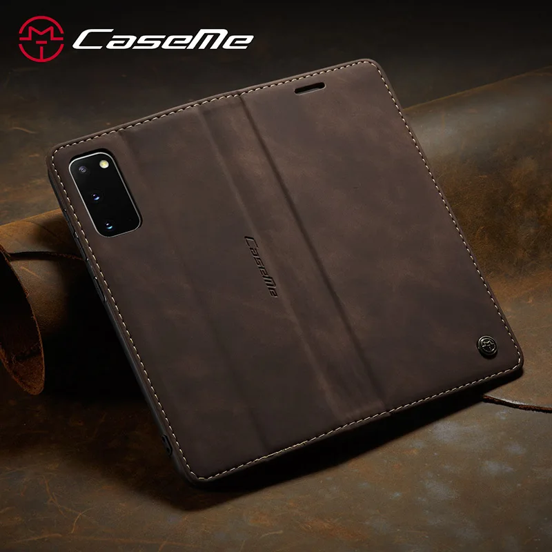 Роскошный Магнитный кожаный чехол бумажник CaseMe для Samsung Galaxy S9 S10 S20 Plus телефона Note