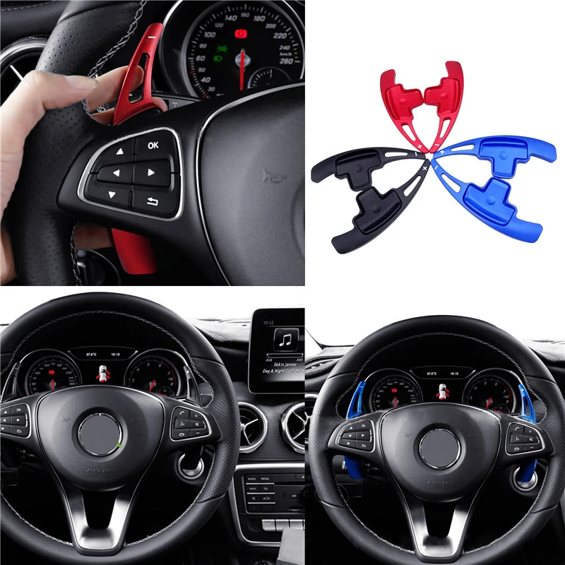 

2Pc/Pair Gear Shift Car Steering Wheel Paddle Shifter Extension Aluminum Blade Car Parts for Mercedes-benz A B E GLK SLK R M