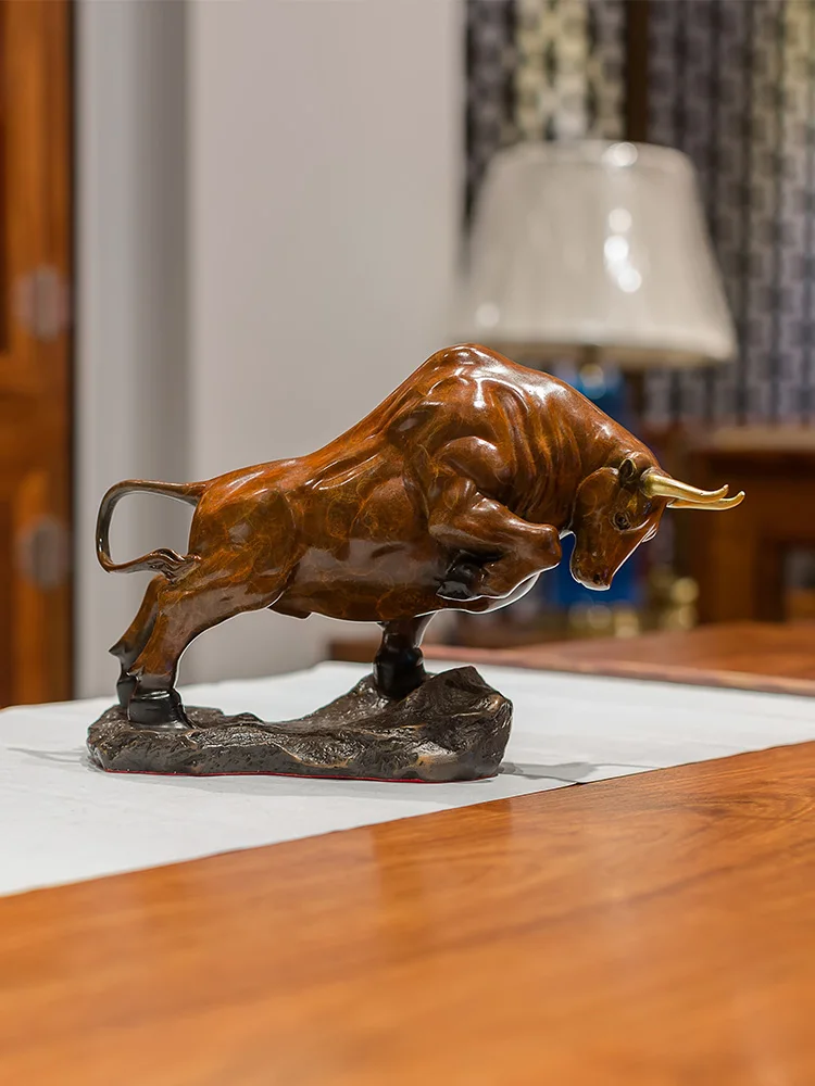 

Бронзовые украшения в виде быка, украшение в виде животного, талисман на год быка, Лунный Новый год быка, поделка, статуя