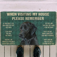 3d printed please remember dogs house rules custom doormat non slip door floor mats decor porch doormat 04