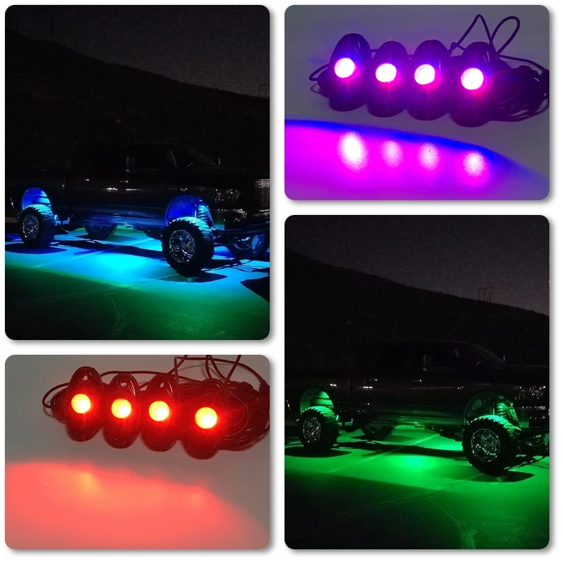 Набор светодиодных ламп RGB с 4 подсветками беспроводной светильник дистанционным